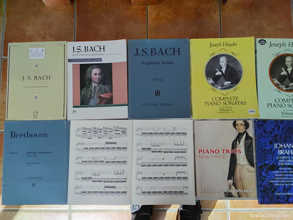 Partituras musicales: Partituras para Piano de Bach, Haydn, Beethove, Schubert, Mendelssohn y Brahms