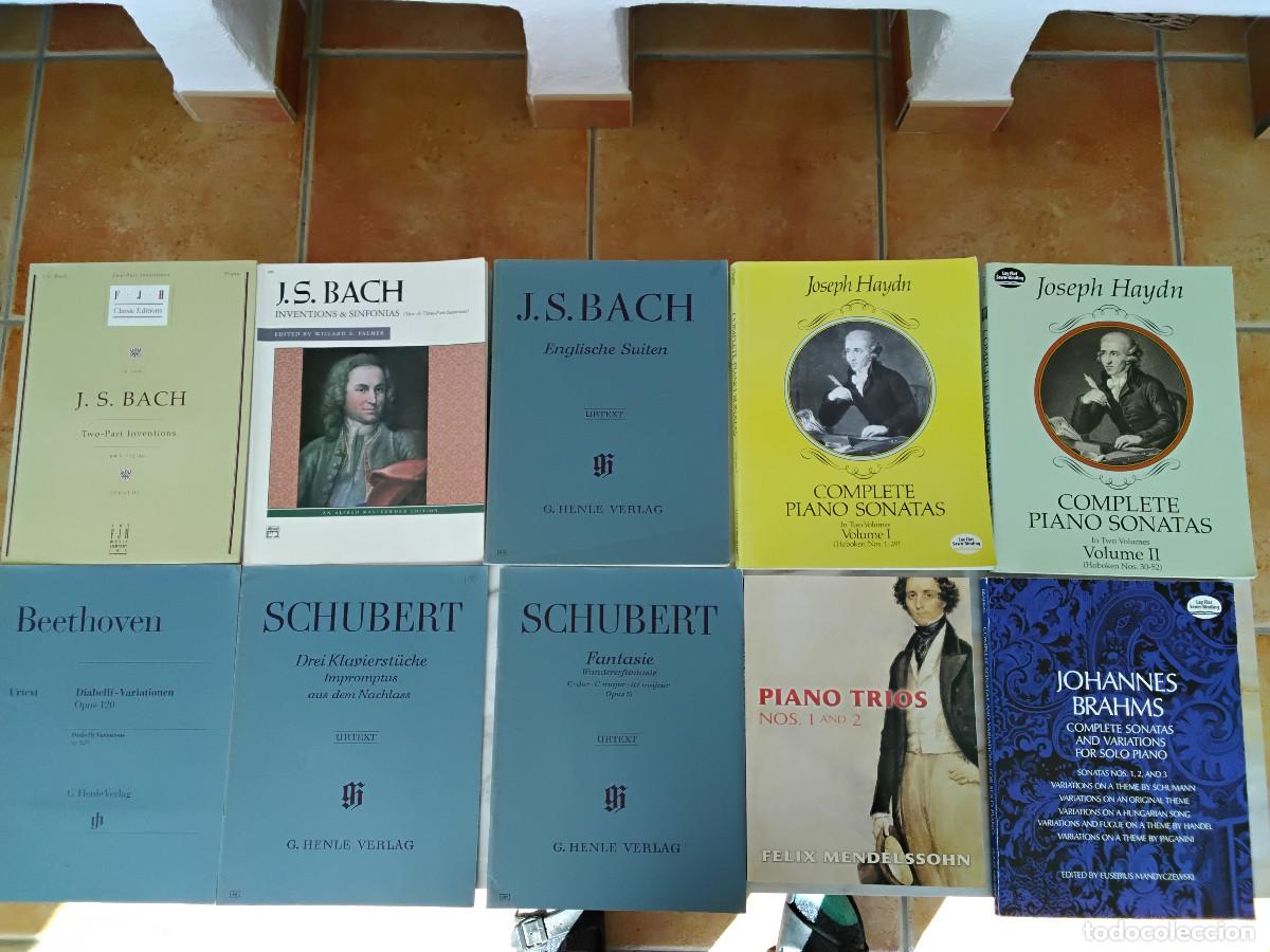Partituras musicales: Partituras para Piano de Bach, Haydn, Beethove, Schubert, Mendelssohn y Brahms