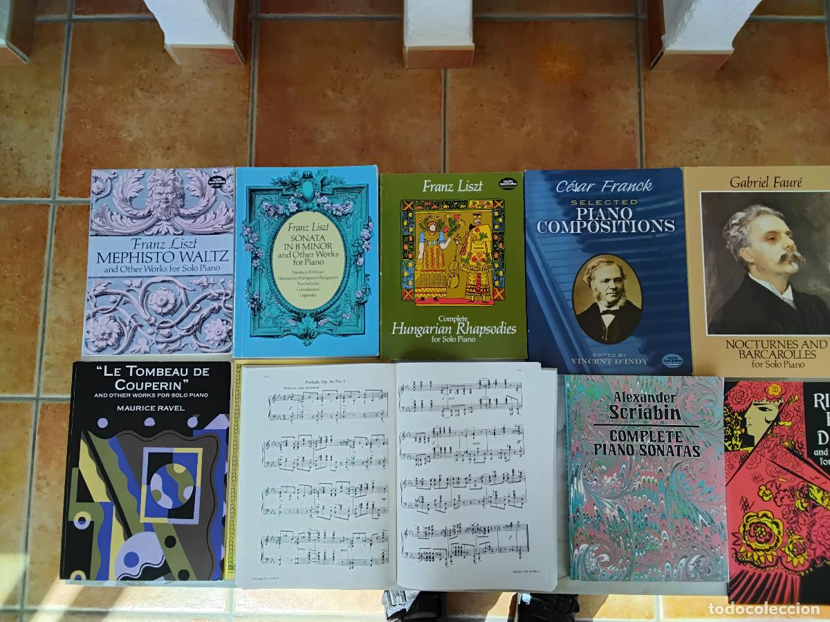 Partituras musicales: Partituras para Piano de Liszt, Franck, Faure, Ravel, Debussy, Scriabin y De Falla