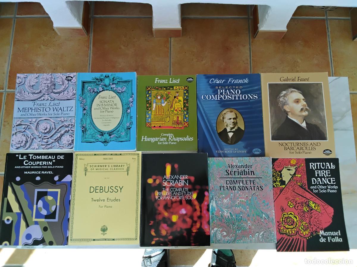 Partituras musicales: Partituras para Piano de Liszt, Franck, Faure, Ravel, Debussy, Scriabin y De Falla