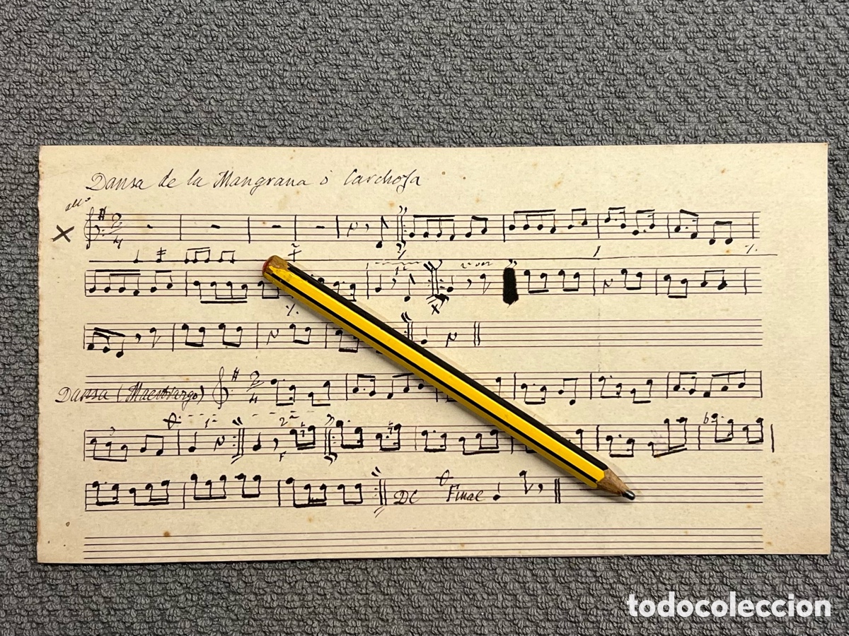 Partituras musicales: DANZA DE LA MANGRANA O LA CARCHOFA.. ; DANZA DEL MAESTRAZGO&hellip; Partitura Musical&hellip;.