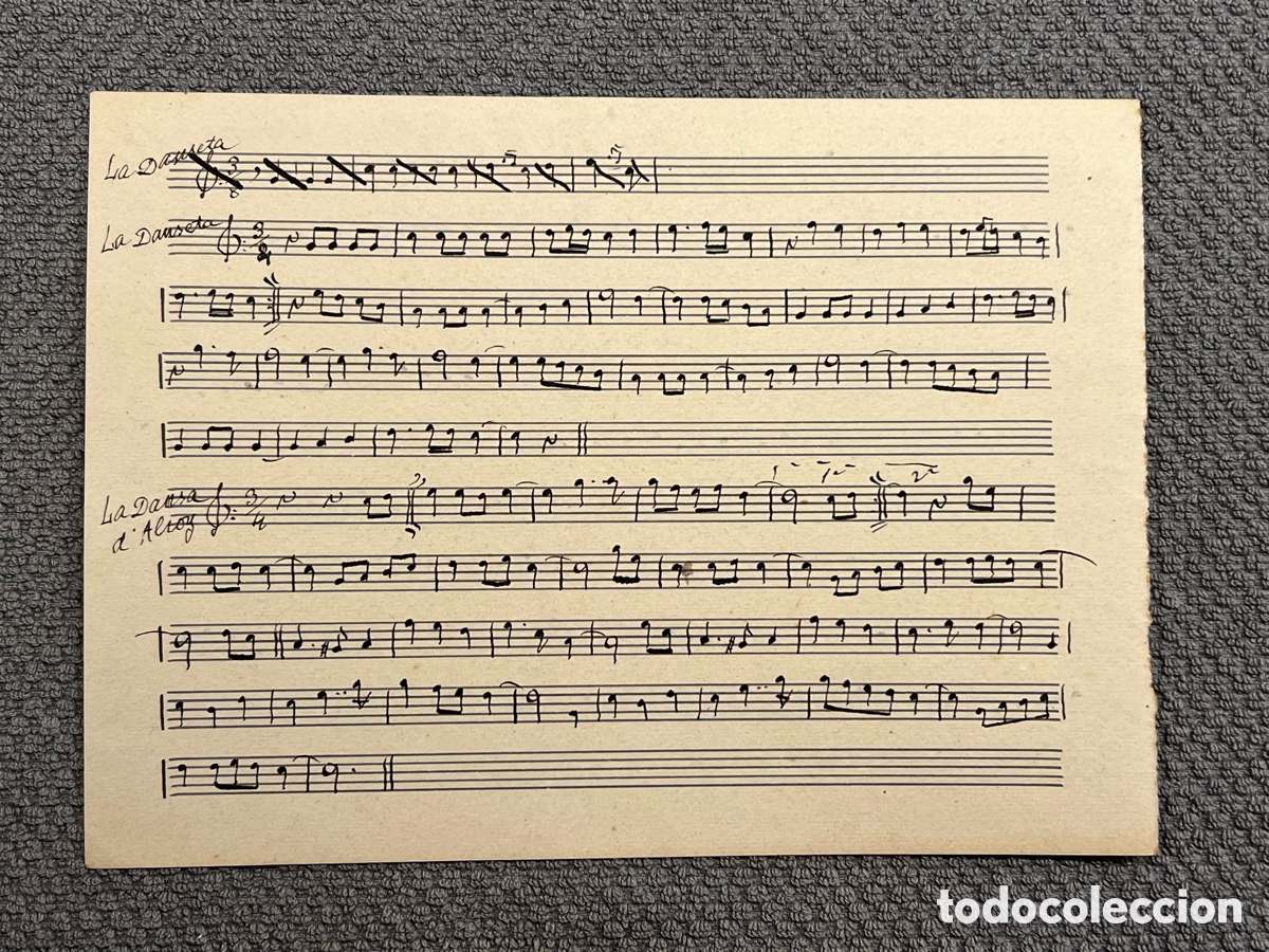 Partituras musicales: LA DANZA D&rsquo;ALCOY ; DANZA DE LA RIBERA ; LA MARIOLA ; ARREPLEGA DE BALLAORES.. ; Partitura Musical
