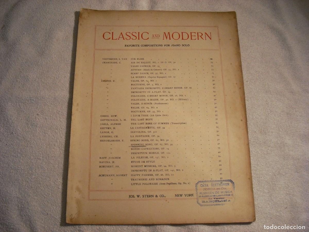 Musical scores: CLASSIC AND MODERN. PARTITURA. FAVORITE COMPOSITIONS FOR PIANO SOLO