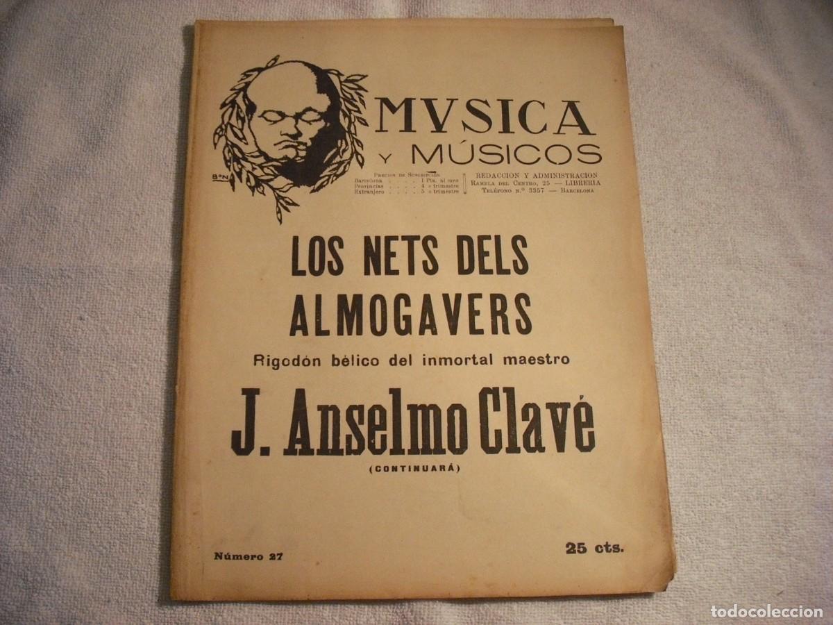 Partiture musicali: ELS NETS DELS ALMOGAVERS PARTITURA. RIGODON BELICO DE J. ANSELMO CLAVE