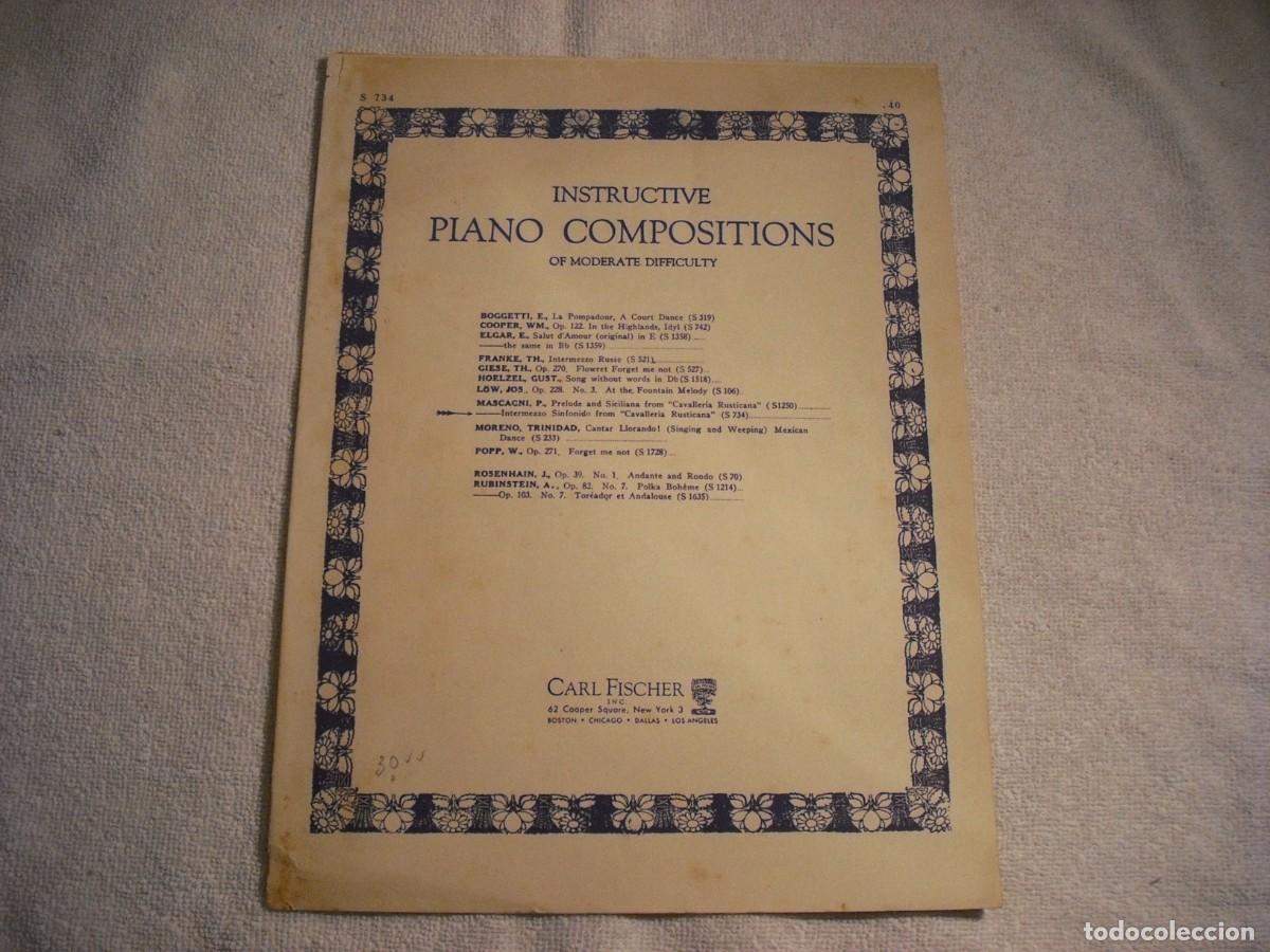 Partituren: INSTRUCTIVE PIANO COMPOSITIONS OF MODERATE DIFFICULTY , PARTITURA