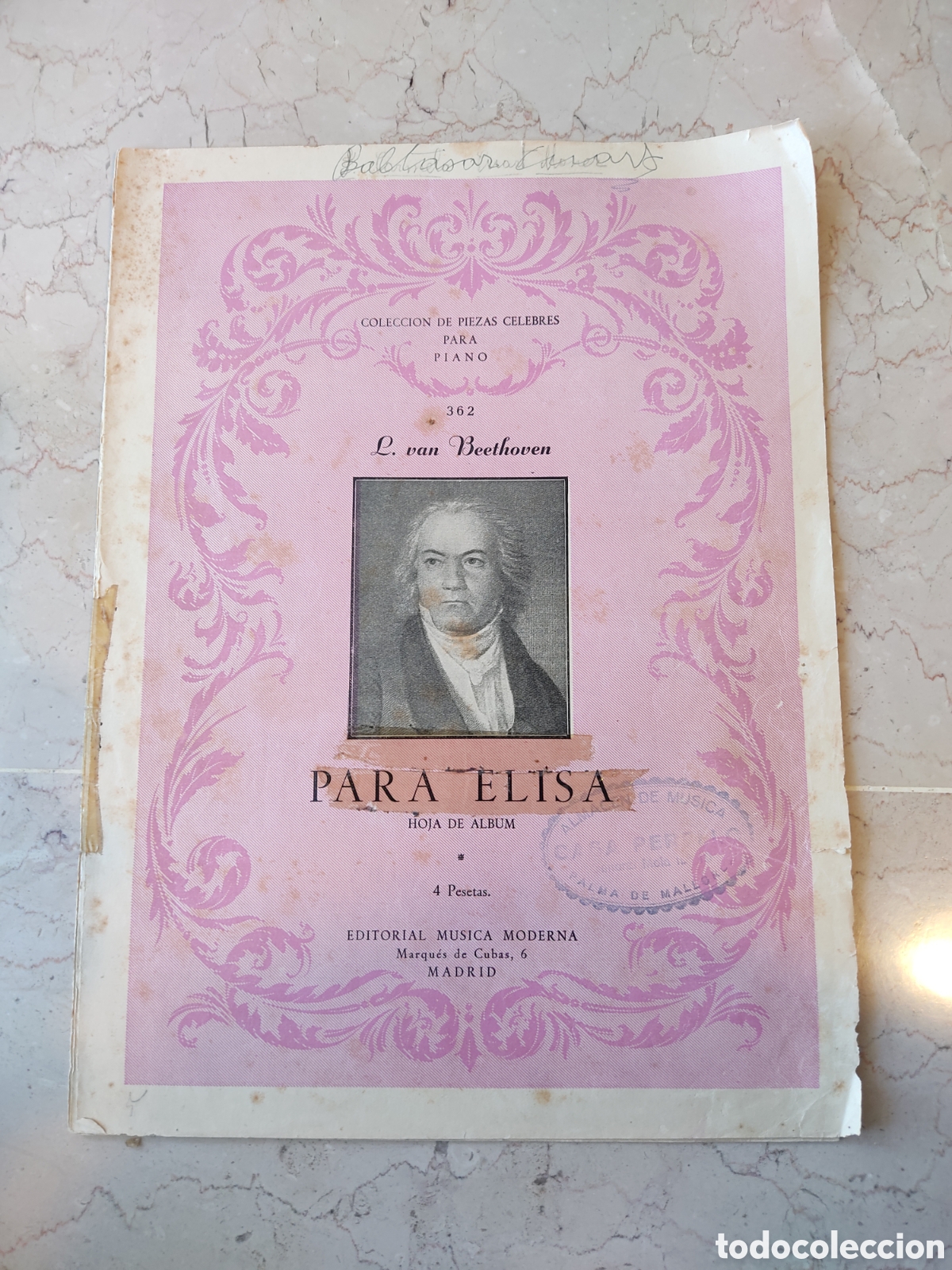 Partituras musicales: BEETHOVEN PARA ELISA PARTITURA