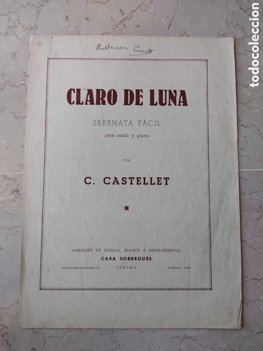 Partituras musicales: CLARO DE LUNA PARTITURA