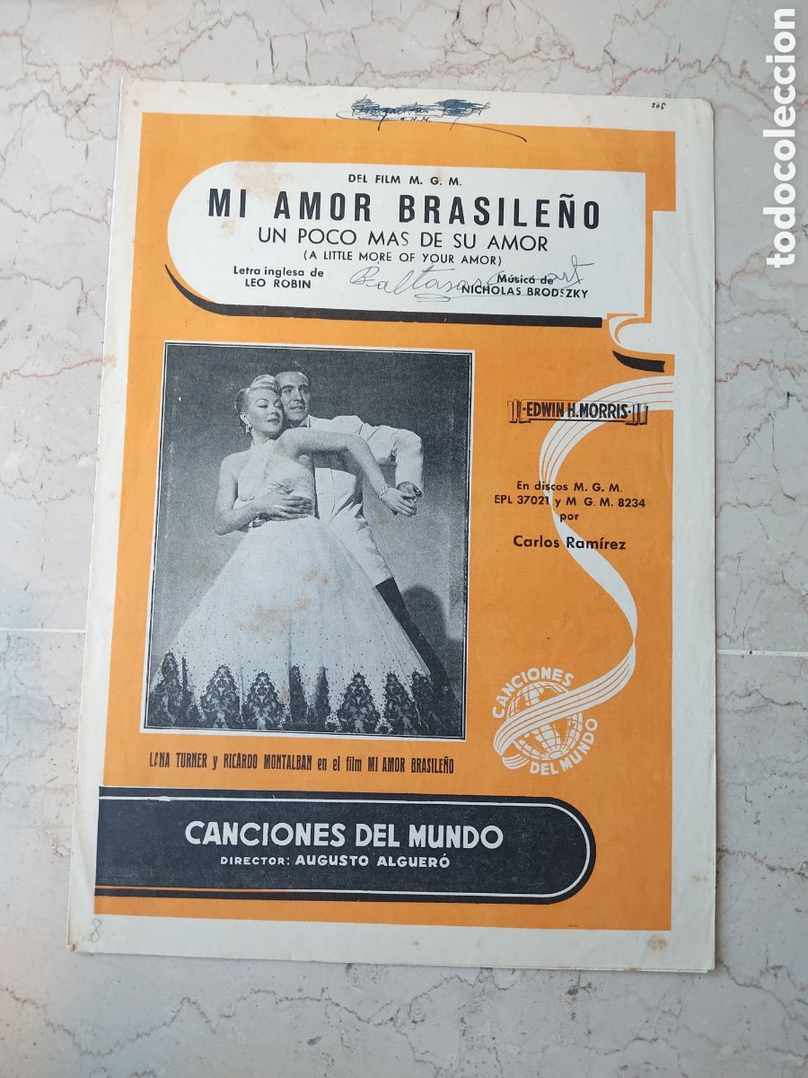 Partituras musicales: MI AMOR BRASILE&Ntilde;O PARTITURA