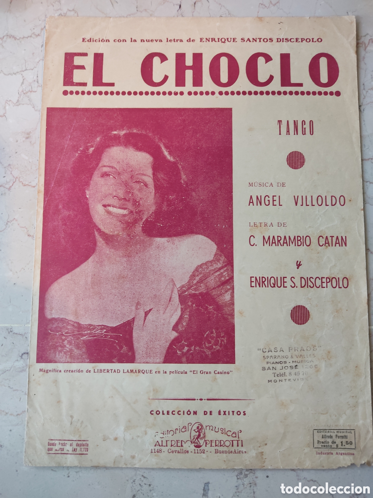 Partituras musicales: EL CHOCLO TANGO PARTITURA