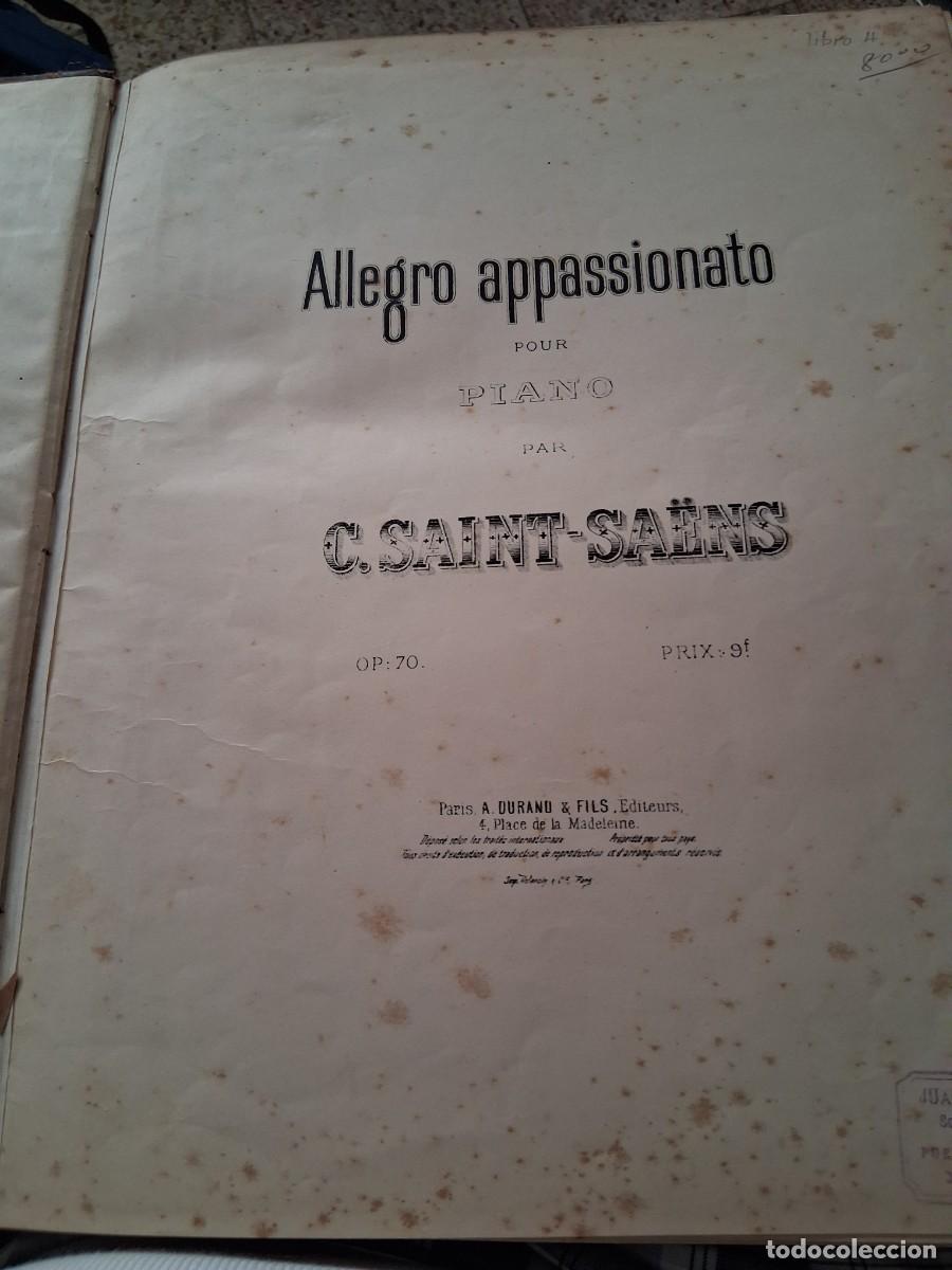 Partituras musicales: PARTITURAS M&Uacute;SICA : Allegro appassionato pour piano par C.Saint-Sa&euml;ns Par&iacute;s A Durand & Fils. CM Von