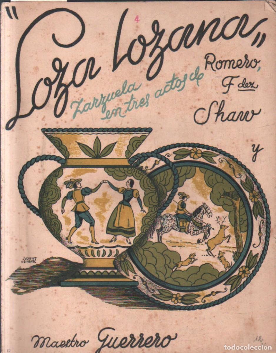 Partituras musicales: LOZA LOZANA. FDEZ SHAW, R. A-PARTI-207