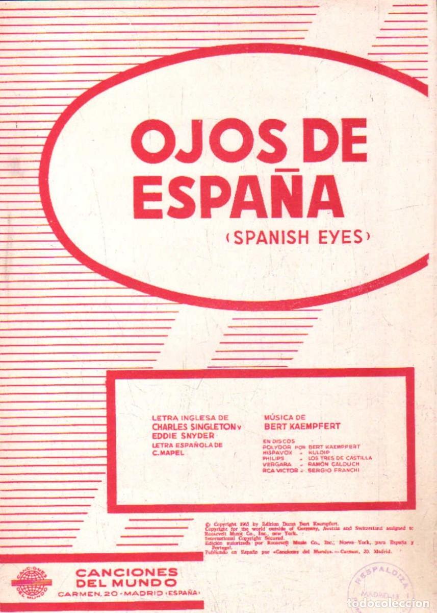 Partituras musicales: OJOS DE ESPA&Ntilde;A (SPANISH EYES). A-PARTI-217