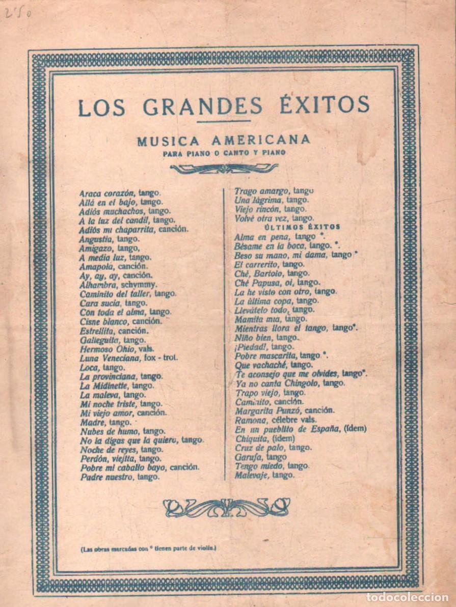 Partituras musicales: LA CUMPARSITA. RODR&Iacute;GUEZ, G. H. A-PARTI-225