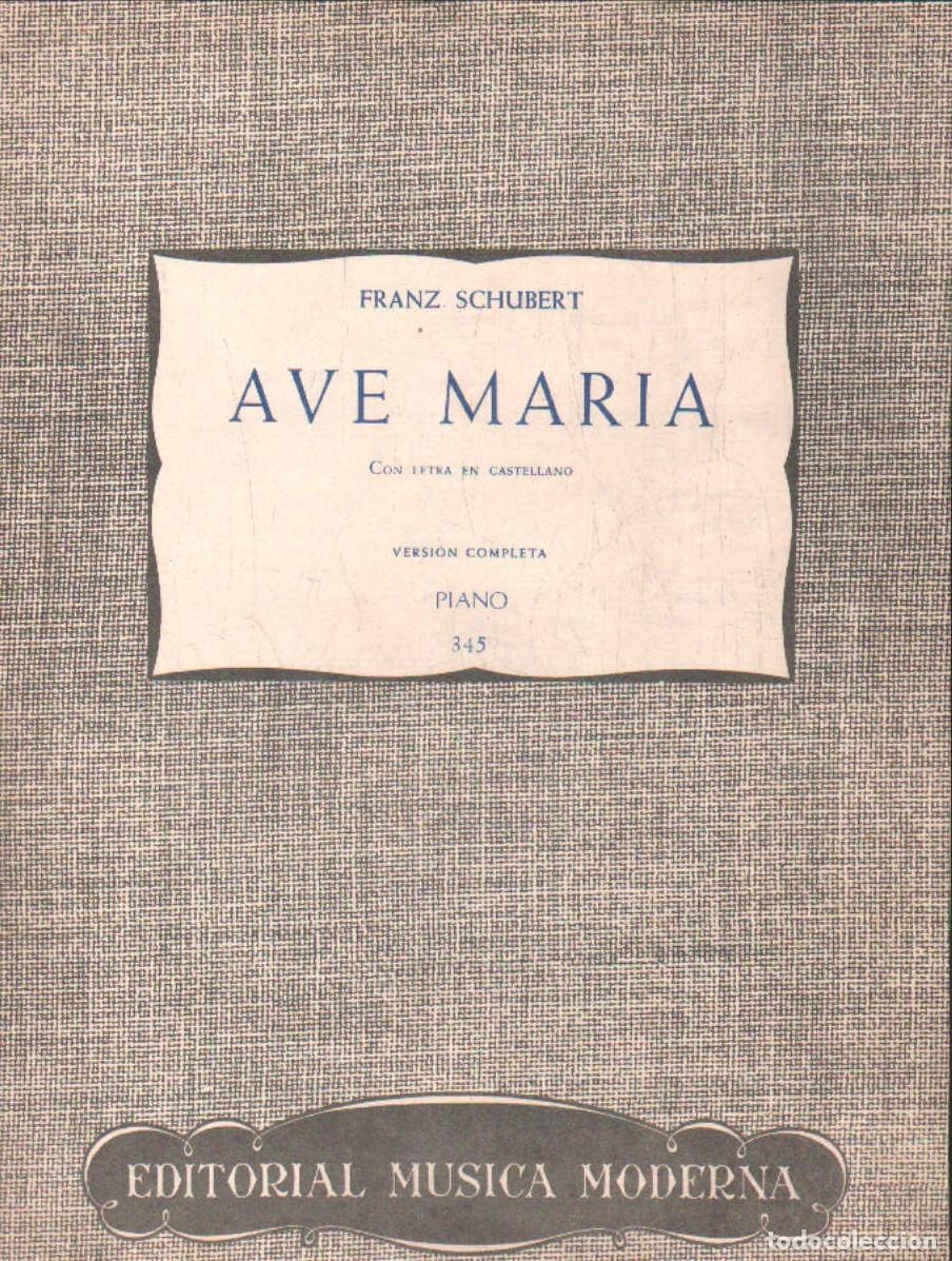 Musical scores: AVE MARIA. SCHUBERT, FRANZ. A-PARTI-227