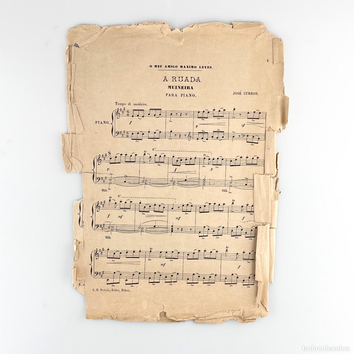 Partituras musicales: Partitura A Guada Mui&ntilde;eira para Piano, Jos&eacute; Curros