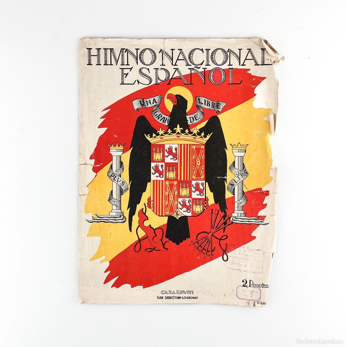 Partituras musicales: Partitura Himno Nacional Espa&ntilde;ol, Casa Erviti