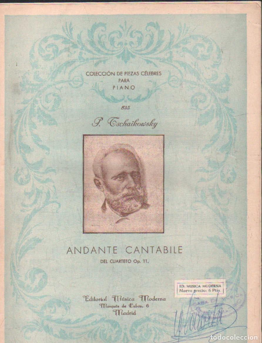 Partituras musicales: ANDANTE CANTABILE DEL CUARTETO OP. 11. TSCHAIKOWSKY. A-PARTI-242