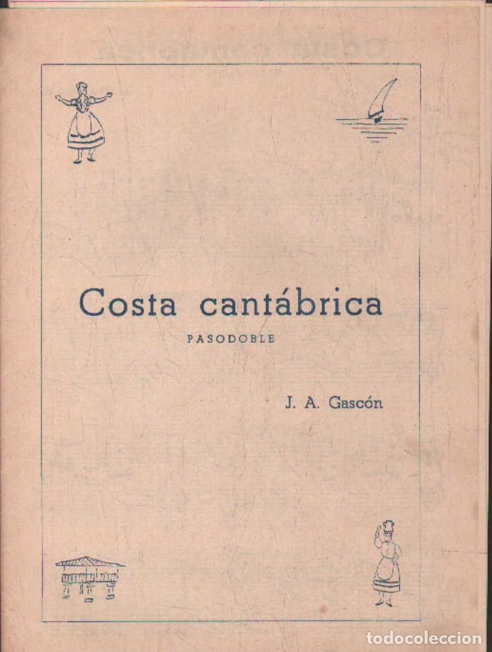 Partituras musicales: COSTA CANT&Aacute;BRICA PASODOBLE. GASC&Oacute;N, J. A. A-PARTI-256