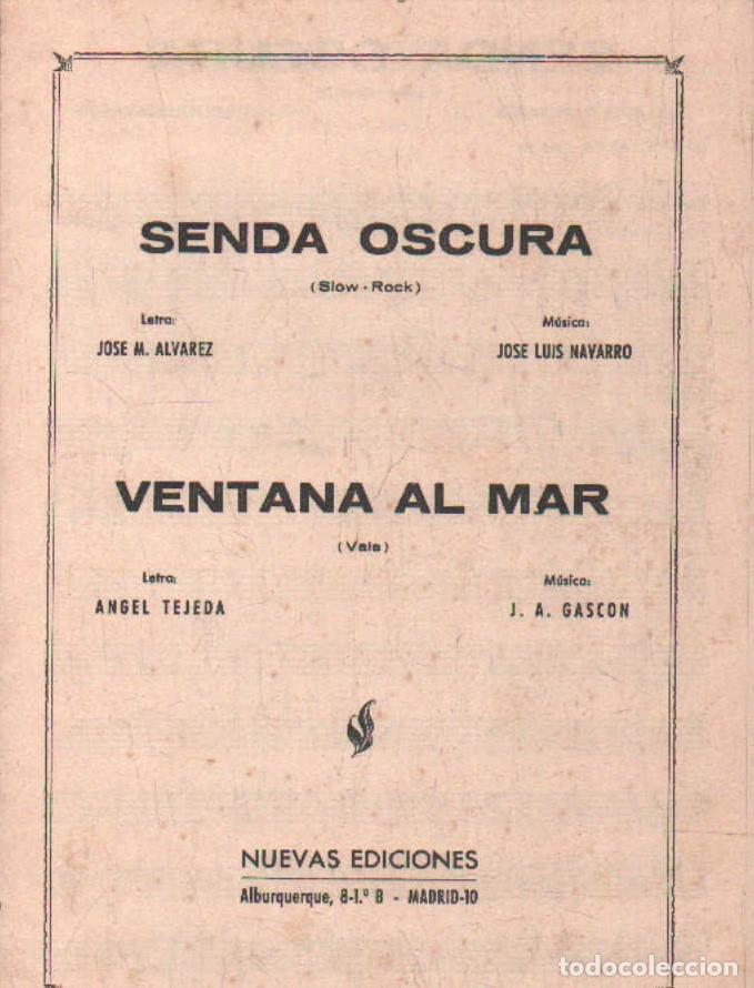 Partituras musicales: SENDA OSCURA / VENTANA AL MAR. A-PARTI-261