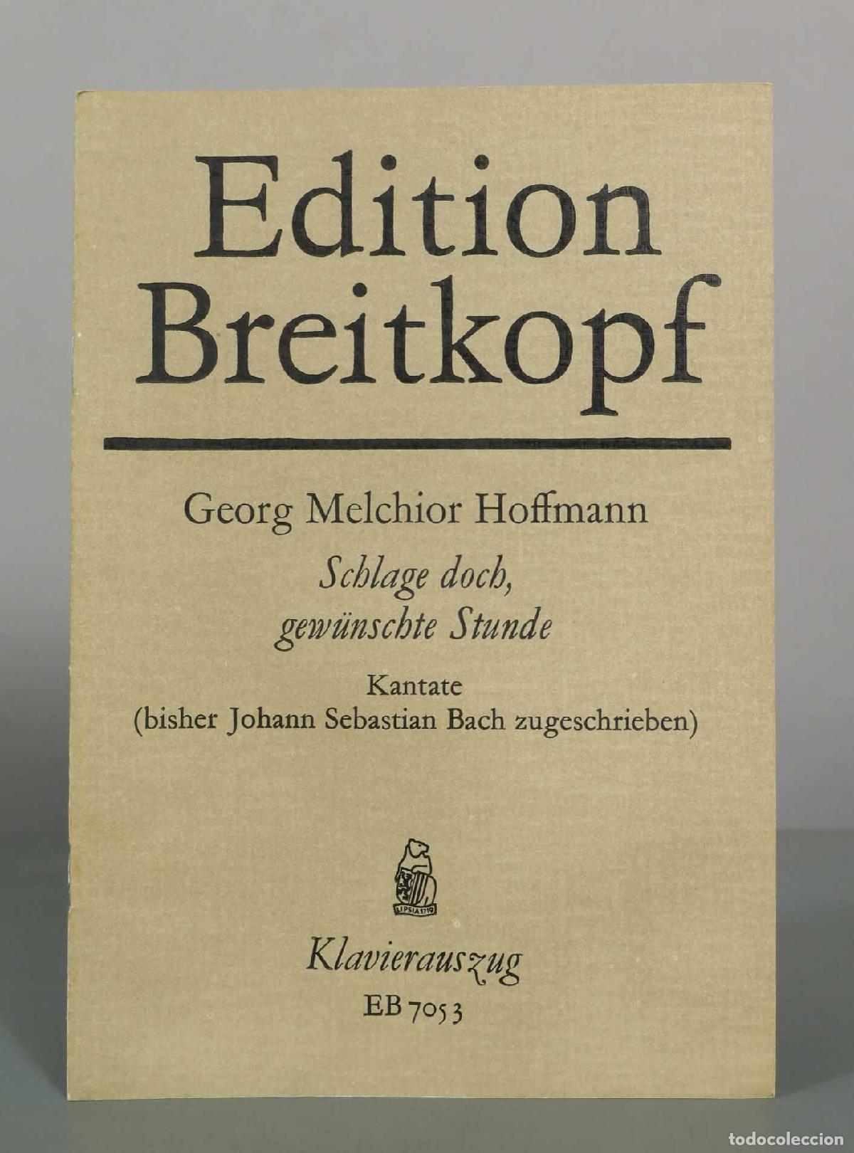 Partituras musicales: PARTITURA. Schlage doch, gew&uuml;nschte Stunde - Johann Sebastian Bach, Georg Melchior Hoffmann - Breit