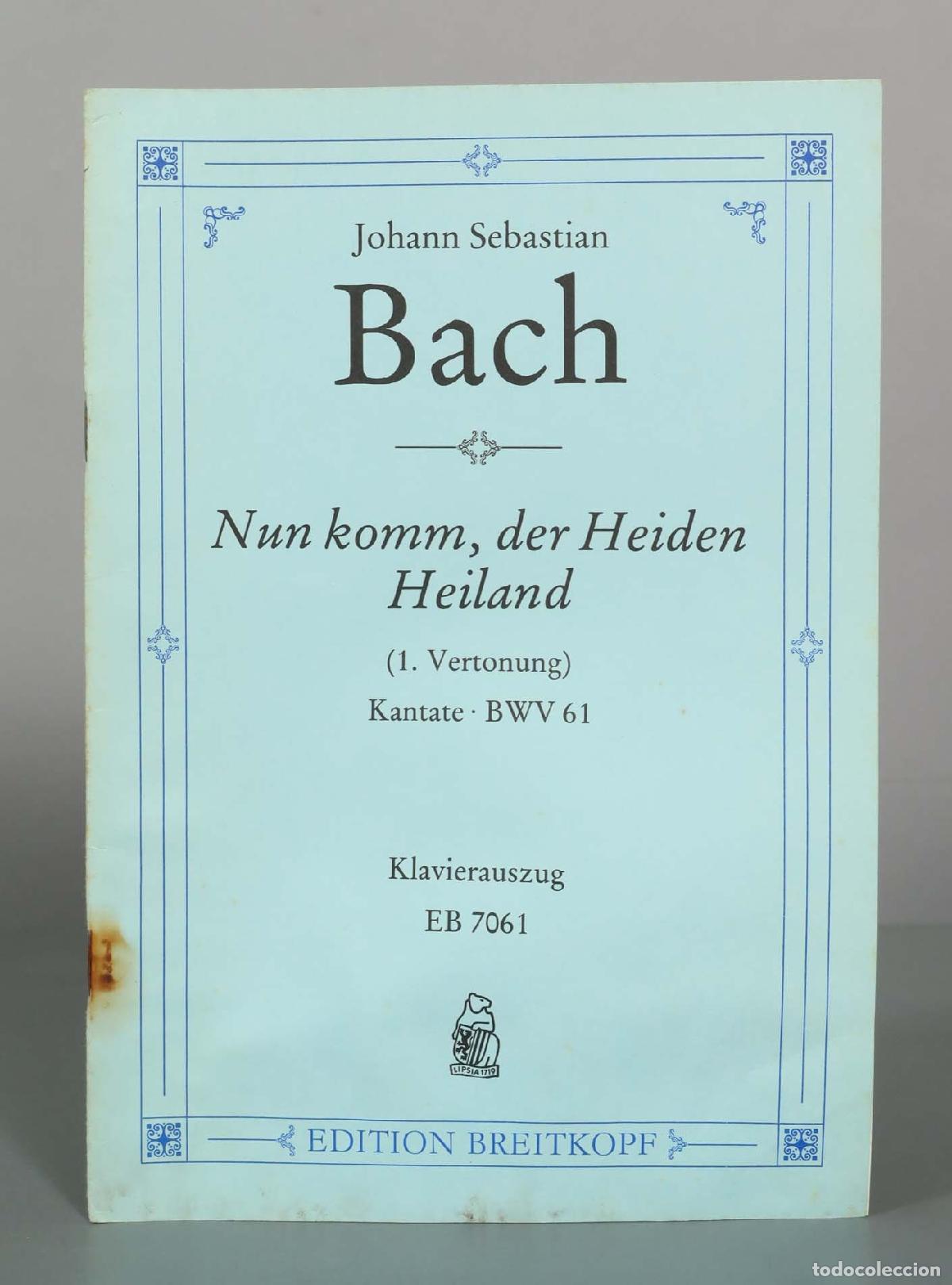 Partituras musicales: PARTITURA. Nun komm, der Heiden Heiland BWV 61 - Johann Sebastian Bach - Edition Breitkopf
