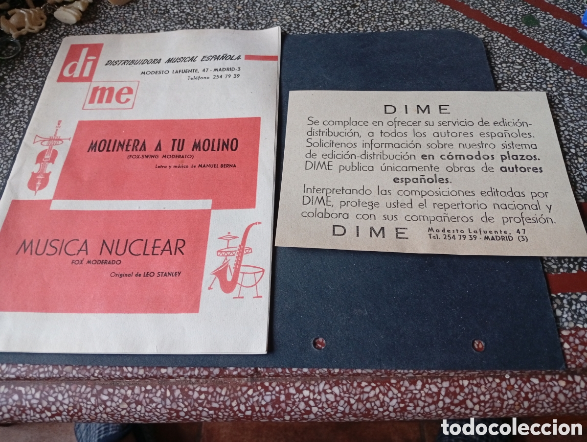 Partituras musicales: Partituras de m&uacute;sica para varios instrumentos DIME