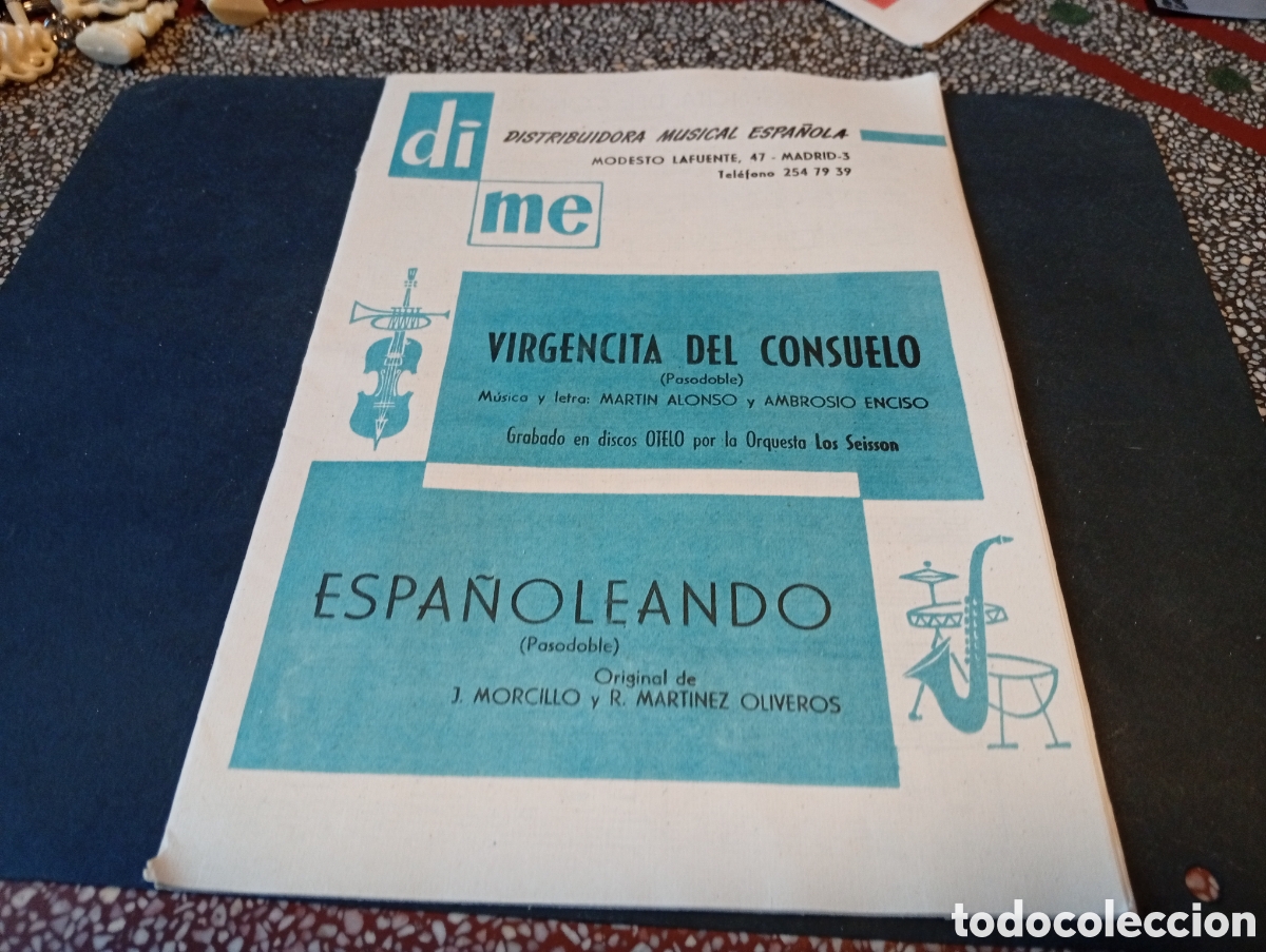Partituras musicales: Partitura dime,para varios instrumentos virgencita del consuelo