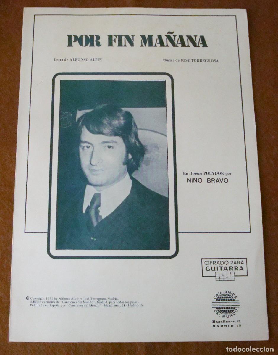 Partituras musicales: Nino Bravo : Por fin ma&ntilde;ana - Edici&oacute;n original 1972 Canciones del mundo