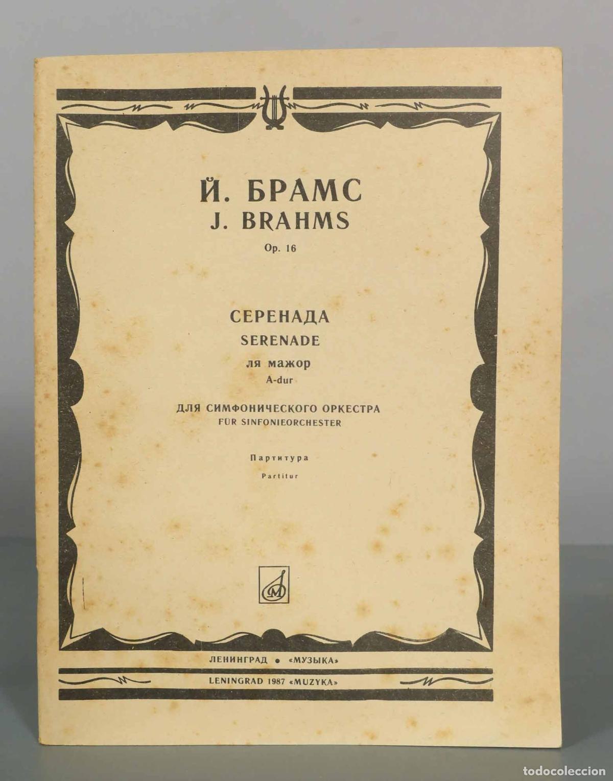 Partituras musicales: PARTITURA. Serenada la major Op. 16 Partitura - J. Brahms - Editorial Muzyka