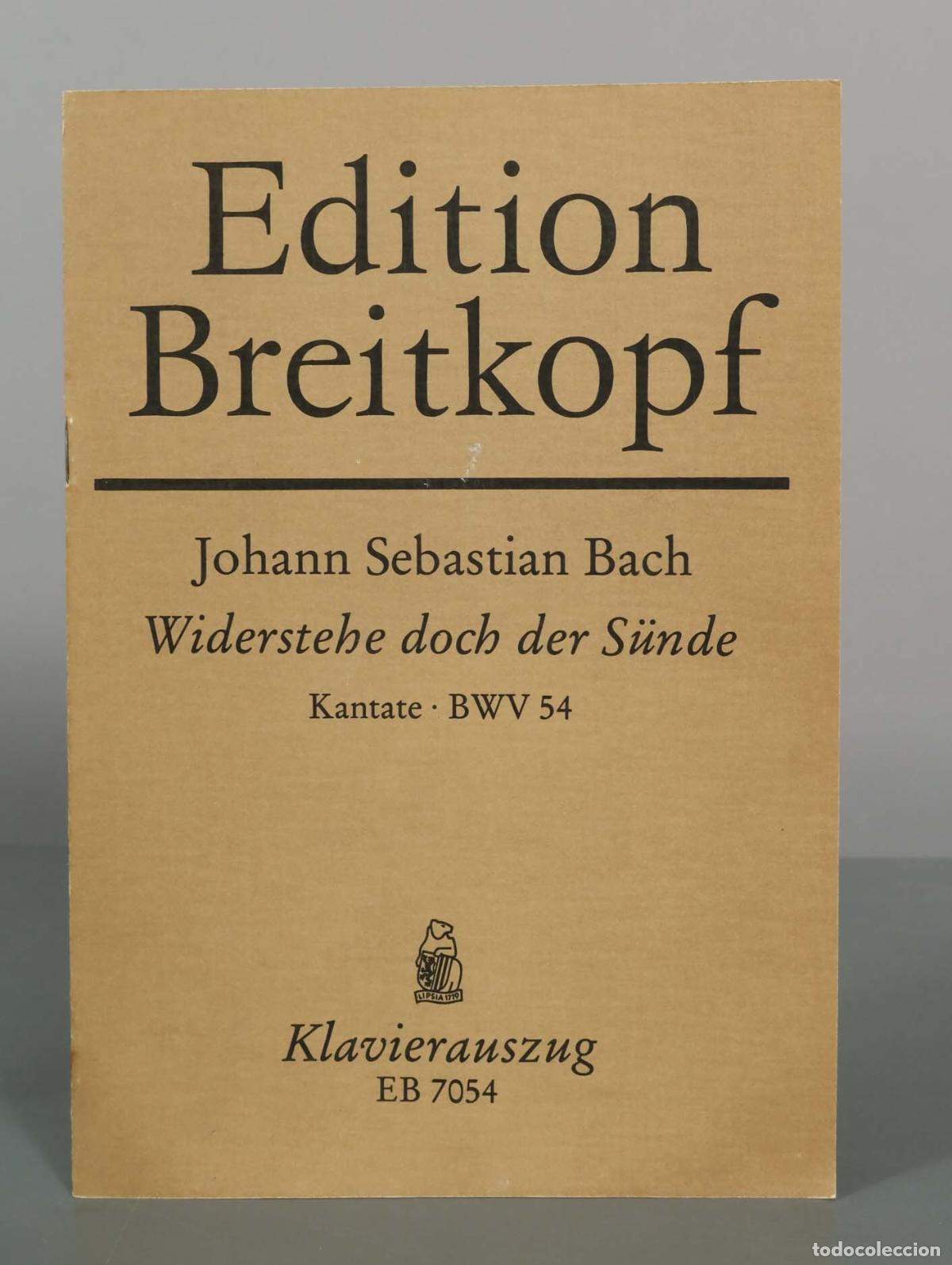 Partituras musicales: PARTITURA. Widerstehe doch der S&uuml;nde BWV 54 - Johann Sebastian Bach - Breitkopf and H&auml;rtel