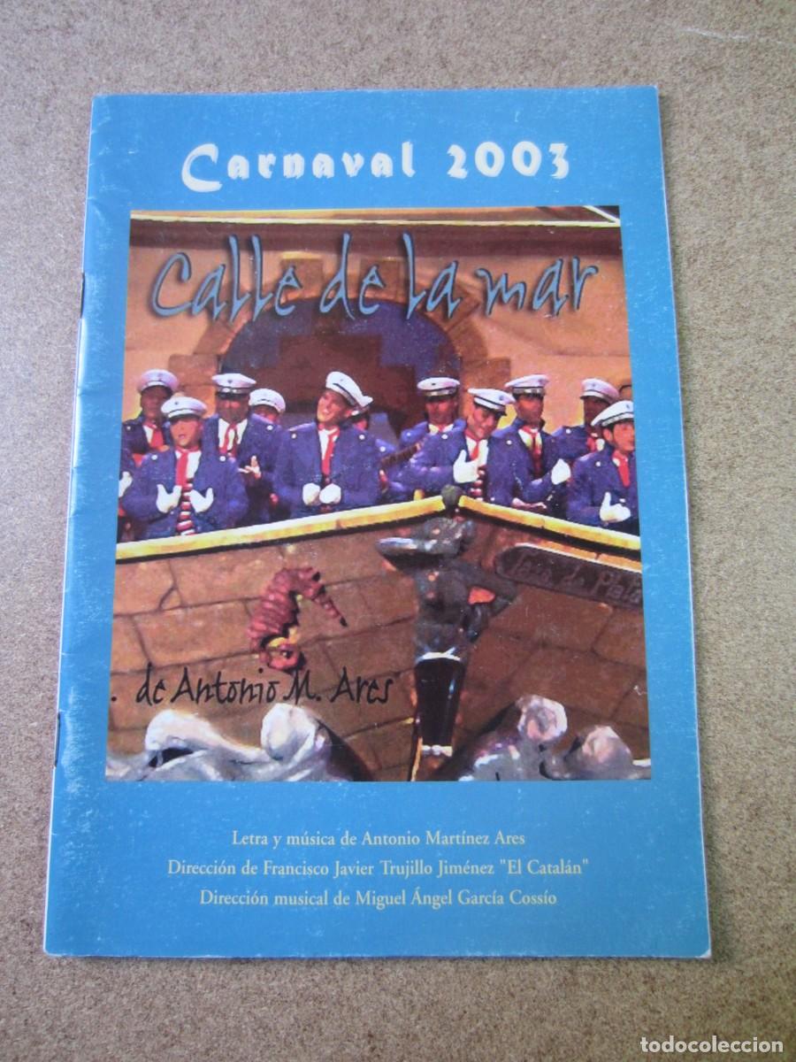 Partituras musicales: Libreto Original Comparsa de Carnaval Calle de la Mar de Antonio Martinez Ares