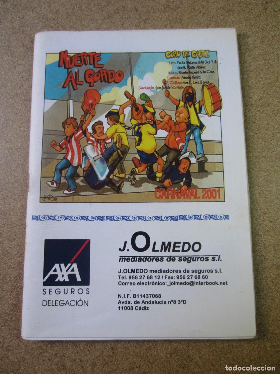 Partituras musicales: Libreto Original Coro Carnaval Muerte al Gordo de Emilio Gutierrez Libi Molina Guimera Valdes