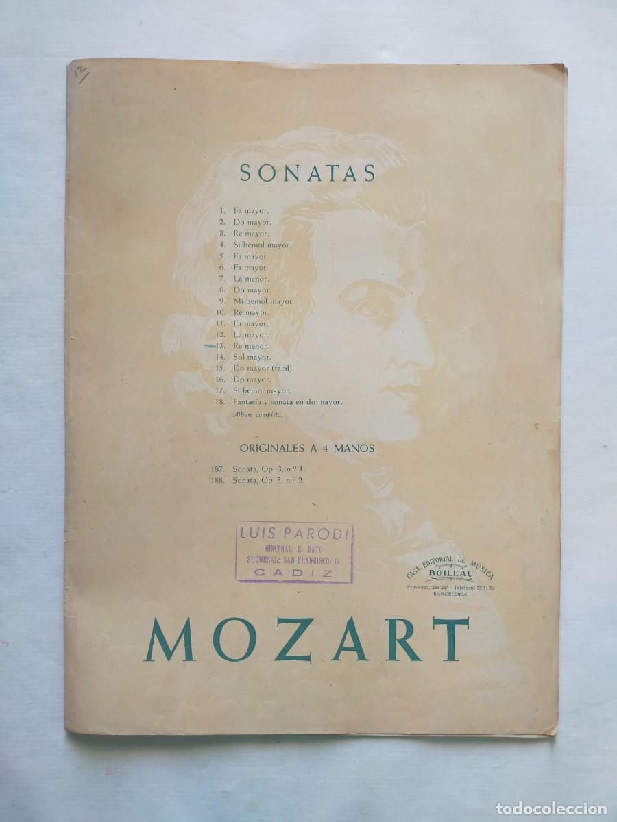 Partituras musicales: MOZART: SONATAS - Casa Editorial Boileau
