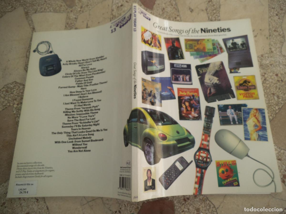 Partituras musicales: partituras, ez play today 13, great songs of the nineties , 128 paginas