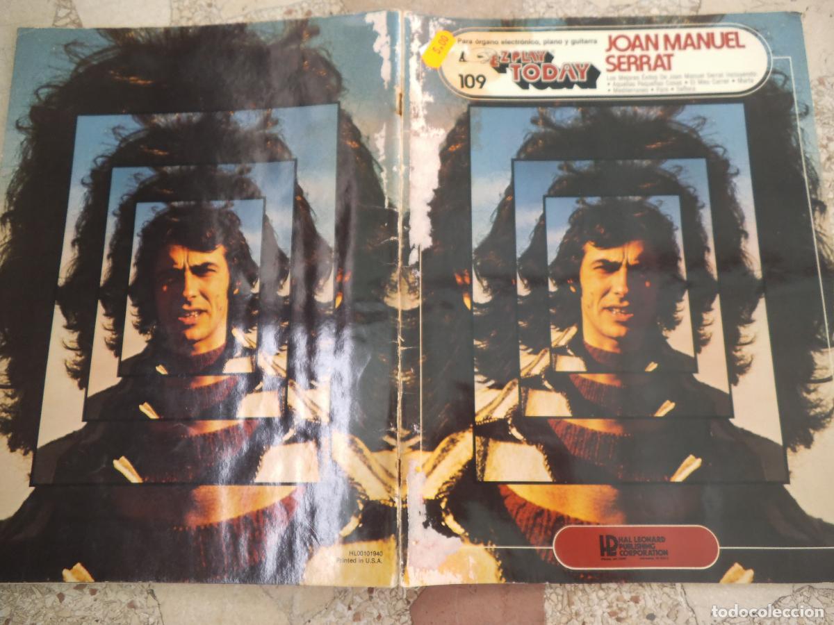 Partituras musicales: partituras, ez play today, n&ordm; 109, joan manuel serrat,56 paginas