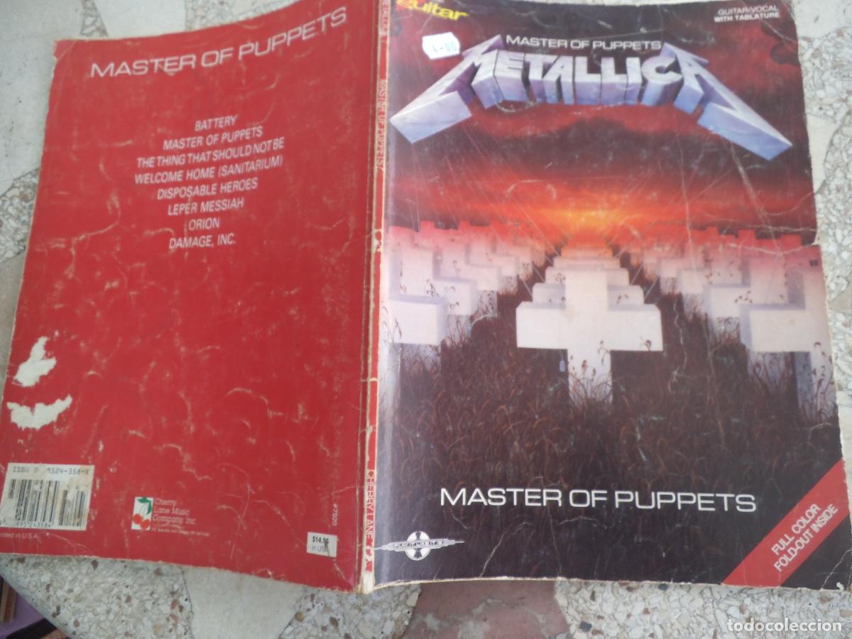 Partituras musicales: partitura, guitar, master of puppets metallica, 68 paginas
