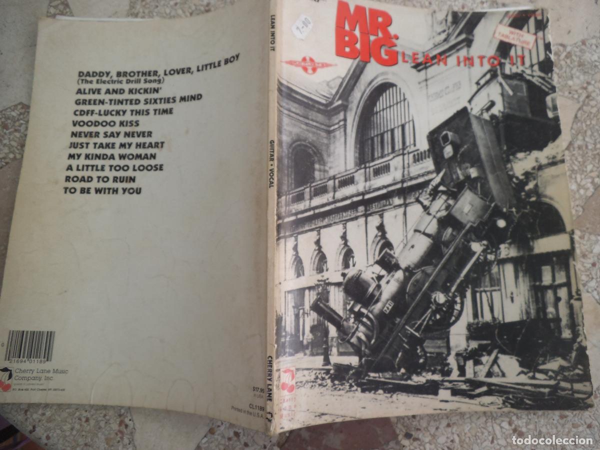 Partituras musicales: partitura, guitar, mr big lean into it, cherry lane music 68 paginas