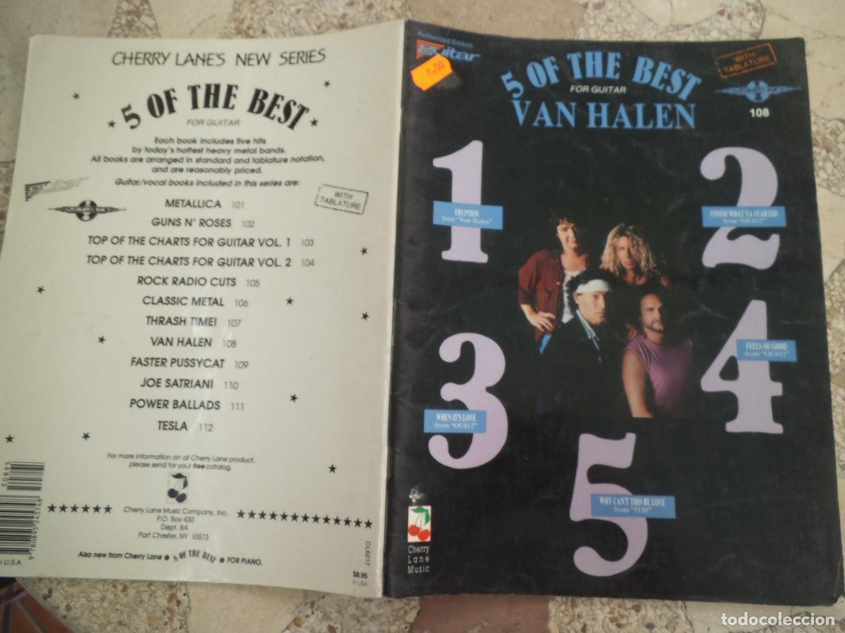 Partituras musicales: partitura, guitar, n&ordm; 108, 5 of the best van halen , for guitar, cherry lane music 40 paginas