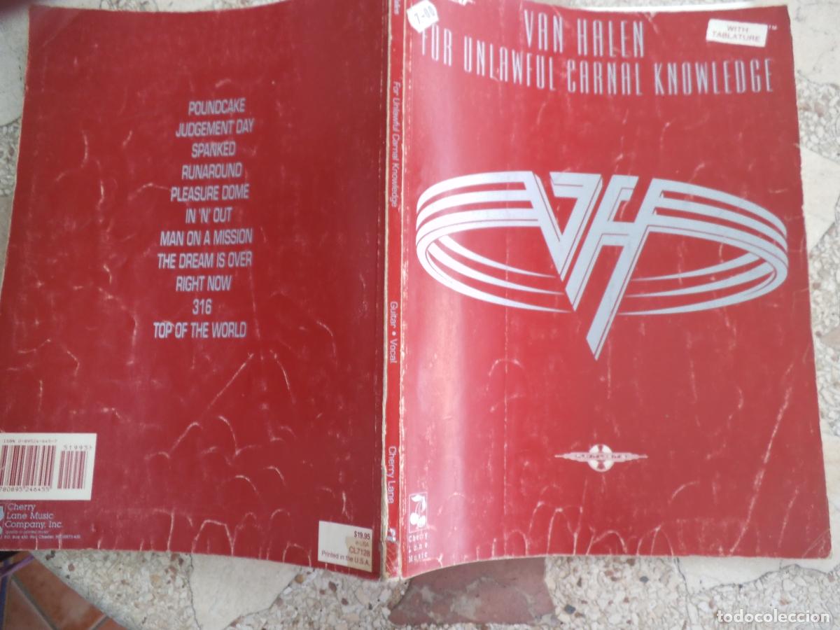 Partituras musicales: partitura, guitar, van halen for iniawful carnal knowledge , cherry lane music 112 paginas