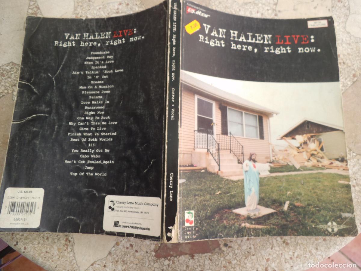 Partituras musicales: partitura, guitar, van halen live, right here ,right now , cherry lane music 240 paginas