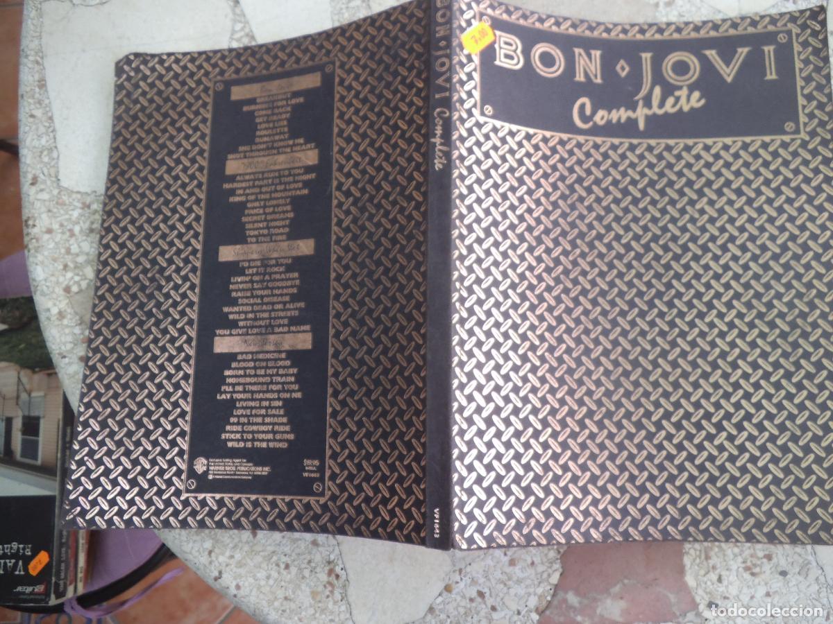 Partituras musicales: partitura, bon jovi complete,warner bros publications, 220 paginas