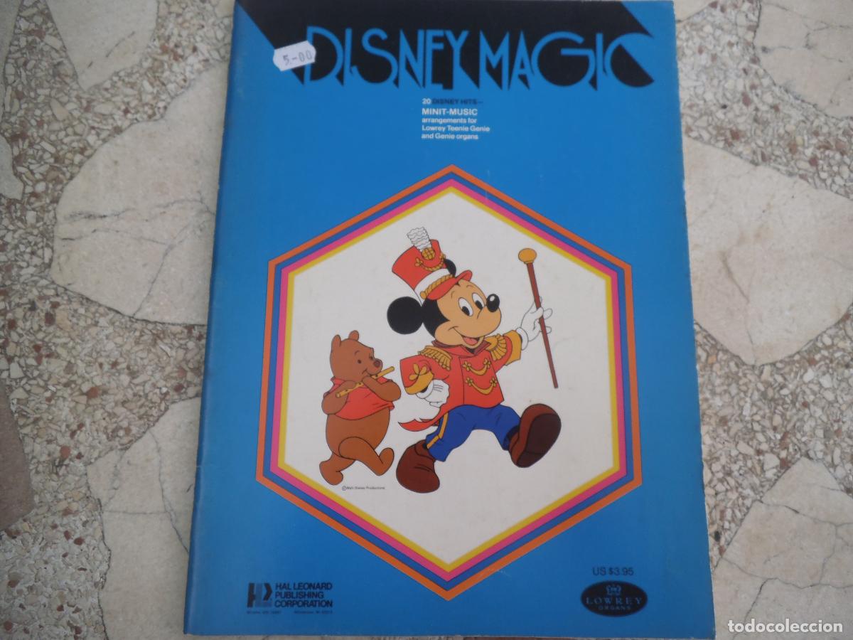 Partituras musicales: partitura,disney magic, 20 hits ,the lowrey mint-music sonc book series, 44 paginas
