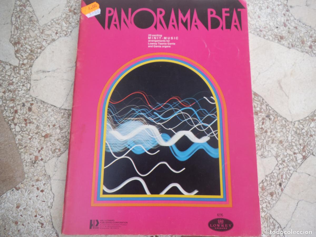 Partituras musicales: partitura, panorama beat, 20 hits ,the lowrey mint-music sonc book series, 44 paginas