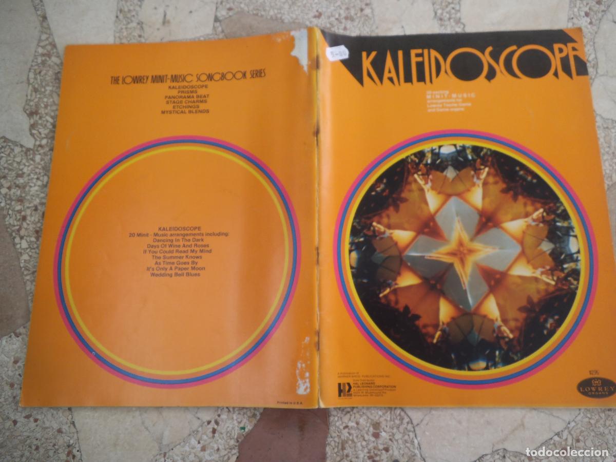 Partituras musicales: partitura, kaleidoscope, 20 hits ,the lowrey mint-music sonc book series, 44 paginas
