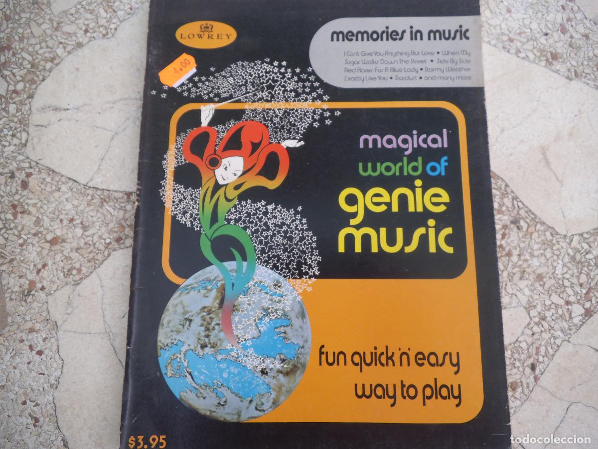 Partituras musicales: partitura, memories in music, magical world of music, lowrey, sight sound,46 paginas