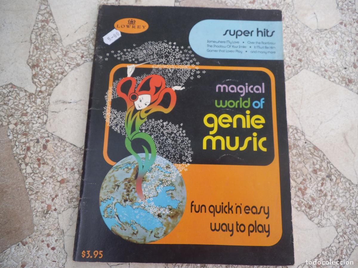 Partituras musicales: partitura, super hits , magical world of genie music, lowrey, sight sound,46 paginas