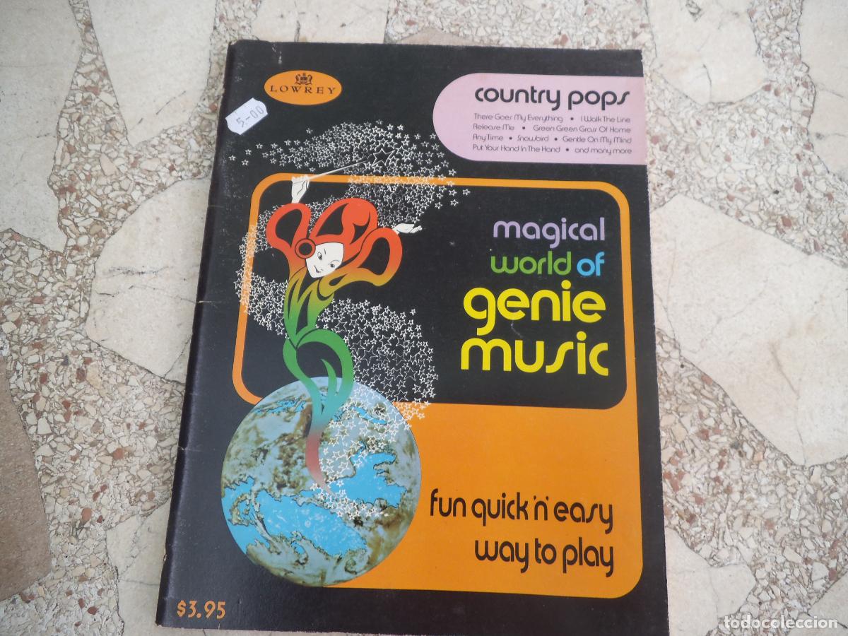 Partituras musicales: partitura, country pops , magical world of genie music, lowrey, sight sound,46 paginas