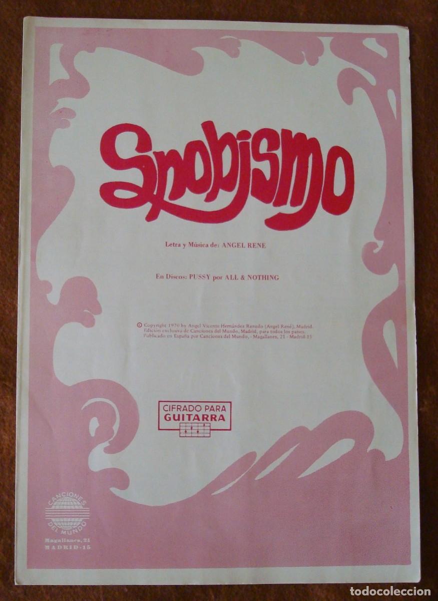 Partituras musicales: All & Nothing : Snobismo - Edici&oacute;n original 1972 Canciones del mundo