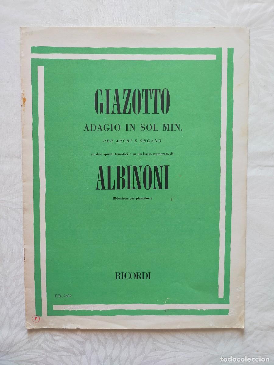 Partituras musicales: REMO GIAZOTTO: ADAGIO IN SOL MENOR (Albinoni) - Edit Ricordi