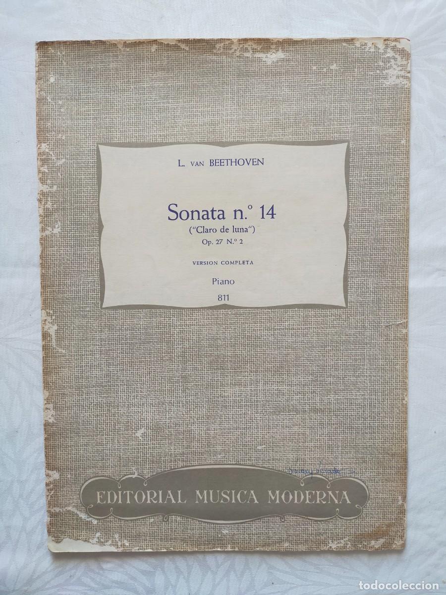 Partituras musicales: BEETHOVEN: Sonata N&ordm; 14 Claro de Luna Op 27 (Versi&oacute;n completa para piano) - Editorial M&uacute;sica Moderna